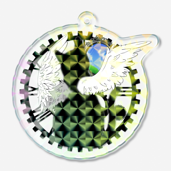 ホログラムアクリルキーホルダー - 50 × 50mm