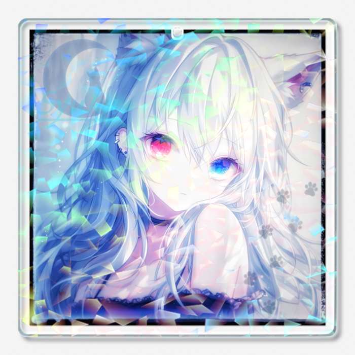 ホログラムアクリルキーホルダー  Mサイズ- 70 × 70mm