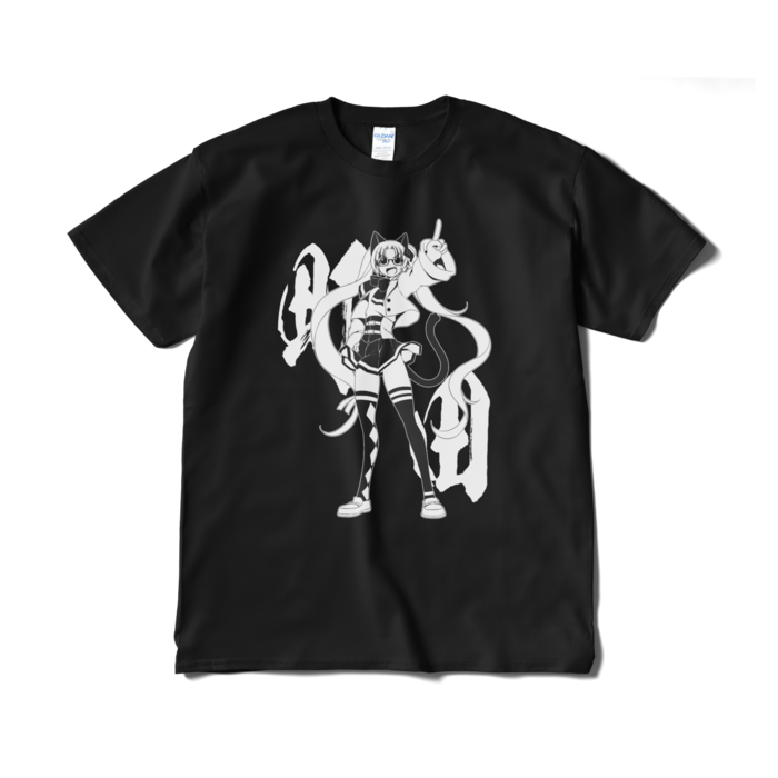 まどかモノトーンTシャツ - XL - ブラック