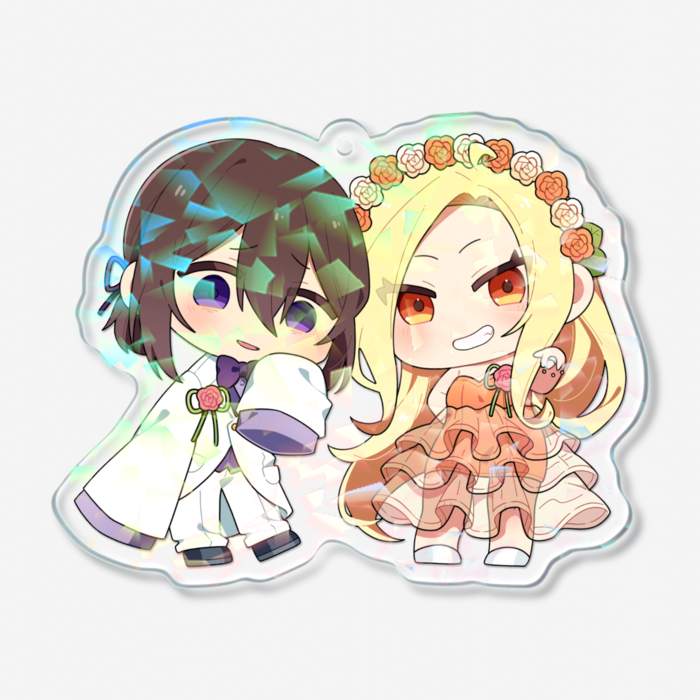 ホログラムアクリルキーホルダー - 70 × 70mm