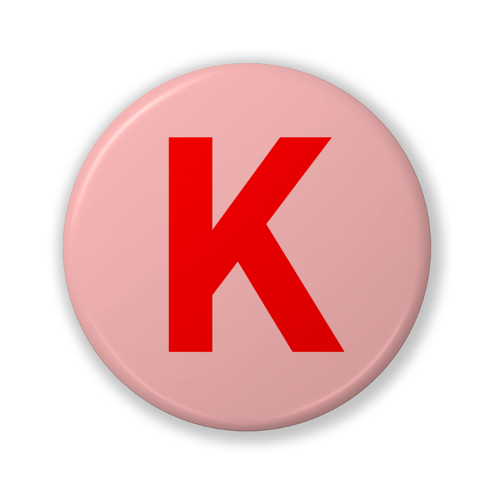 【K(ケイ)】〈レッド〉缶バッジ- 32mm