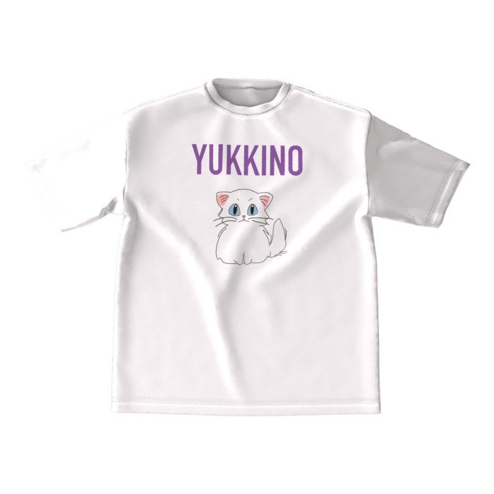 ビッグシルエットTシャツ - M - 両面 - 紫文字