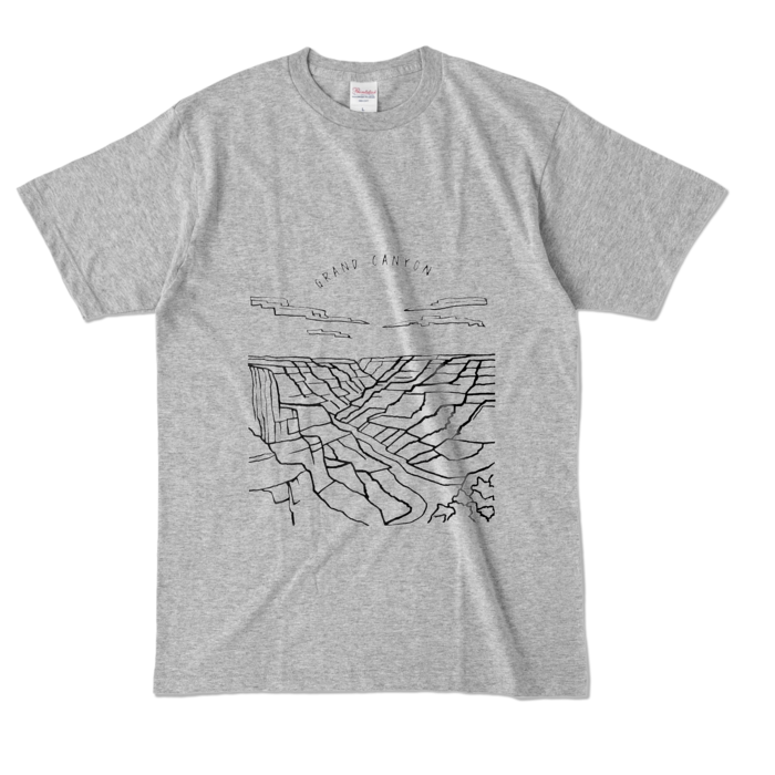 カラーTシャツ - L - 杢グレー (濃色)(1)