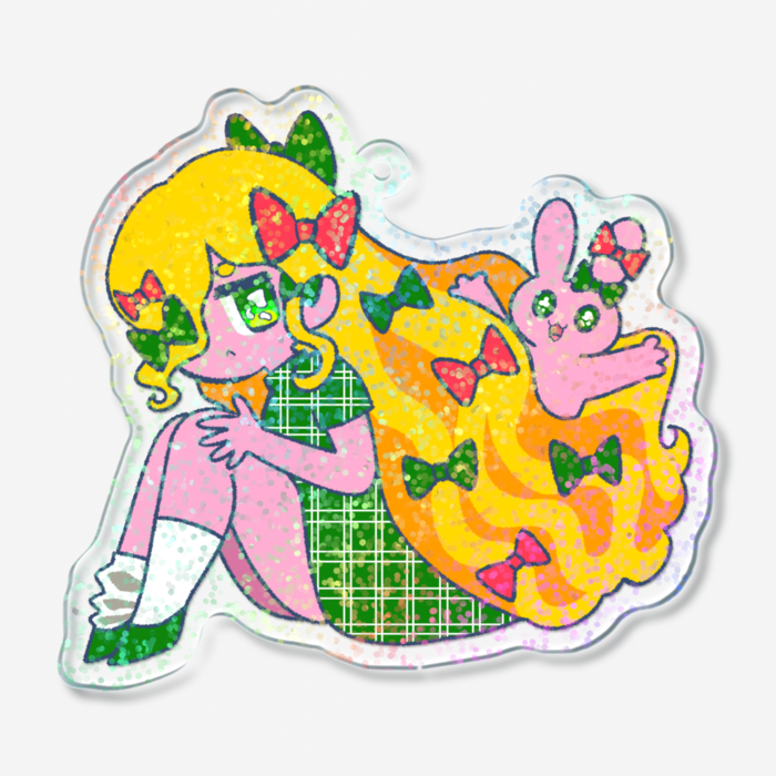 ホログラムアクリルキーホルダー - 70 × 70mm