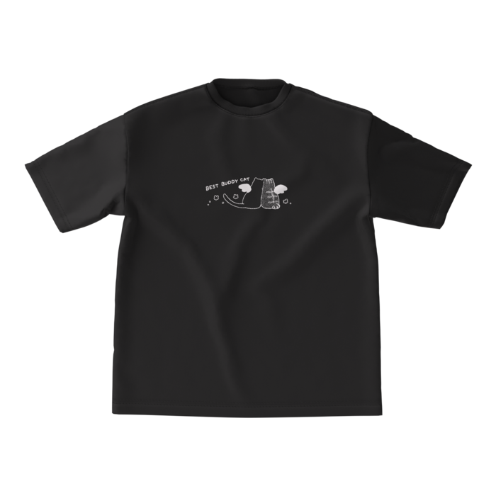 ビッグシルエットTシャツ(黒) - M -