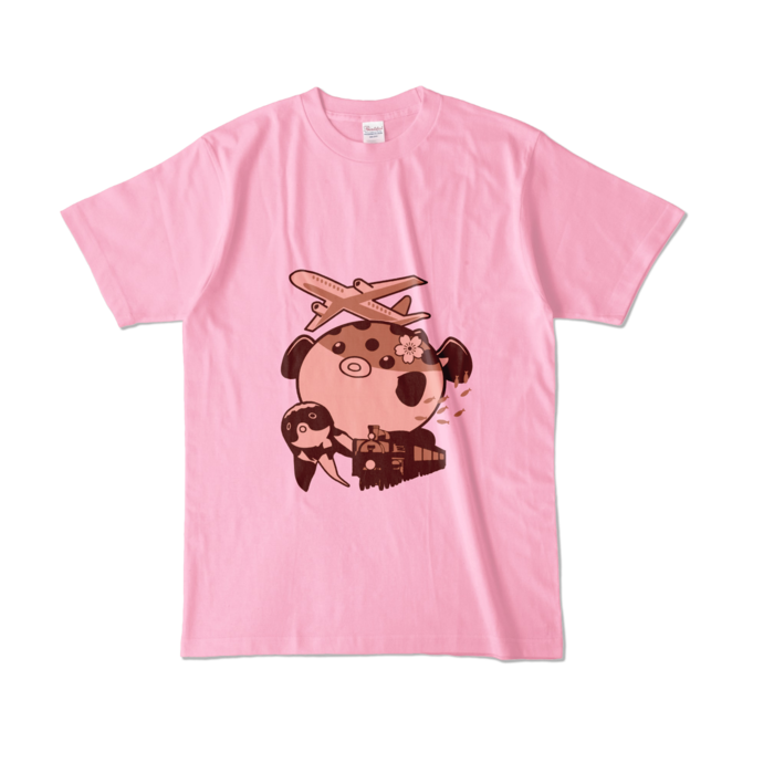 カラーTシャツ - L - ピーチ (淡色)