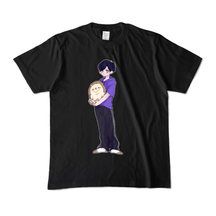 カラーTシャツ - M - ブラック (濃色)(正面プリント)