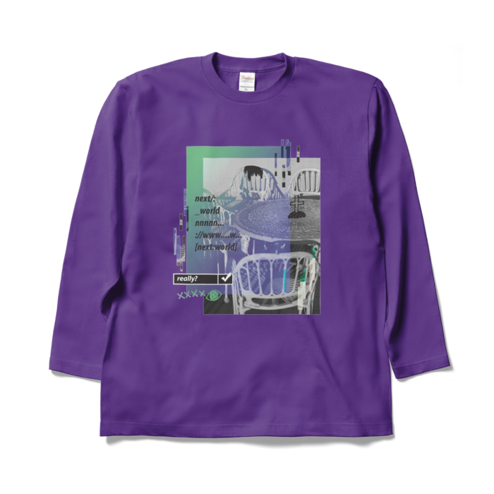 ロングスリーブTシャツ - XL - パープル