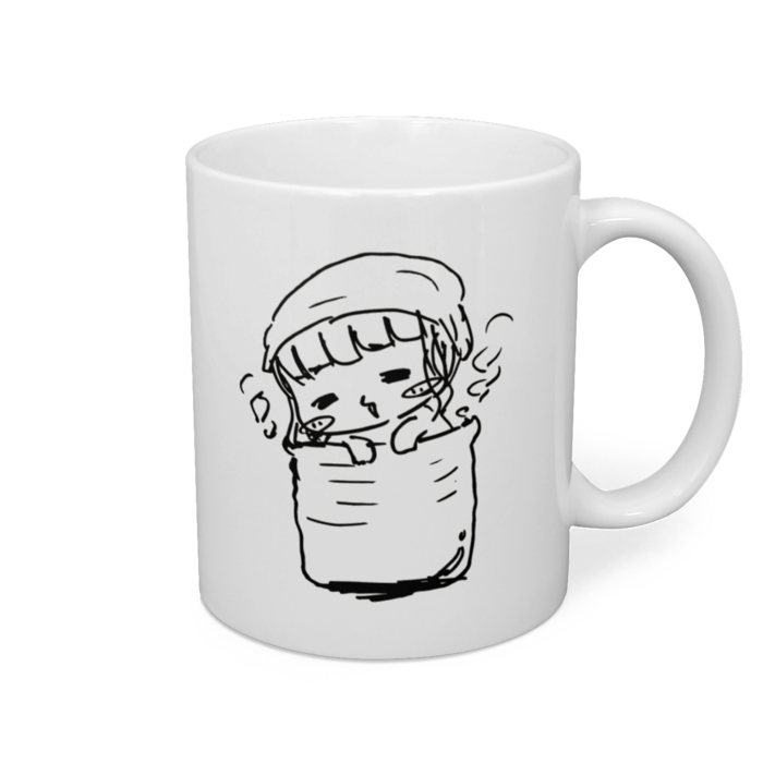 マグカップ - 直径 8 cm / 高さ 9.5 cm 「食べちゃいやん」