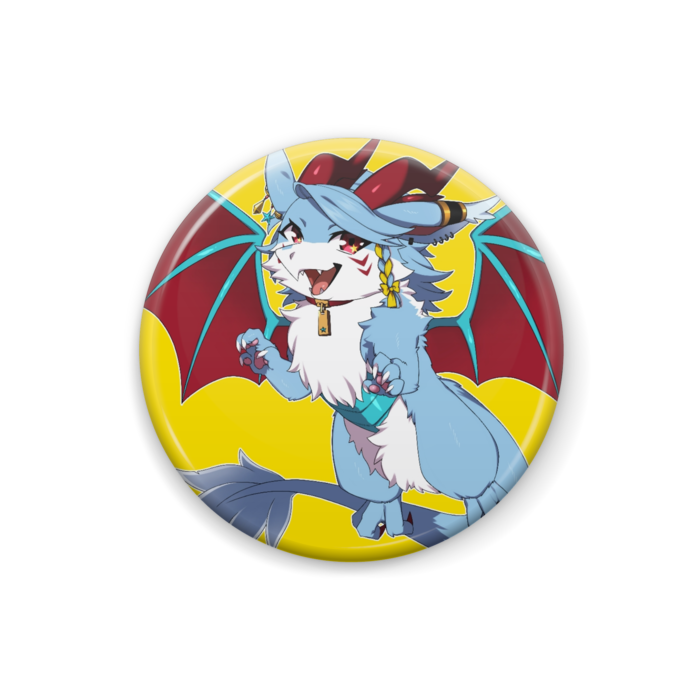 ドラゴン形体缶バッジ 25mm