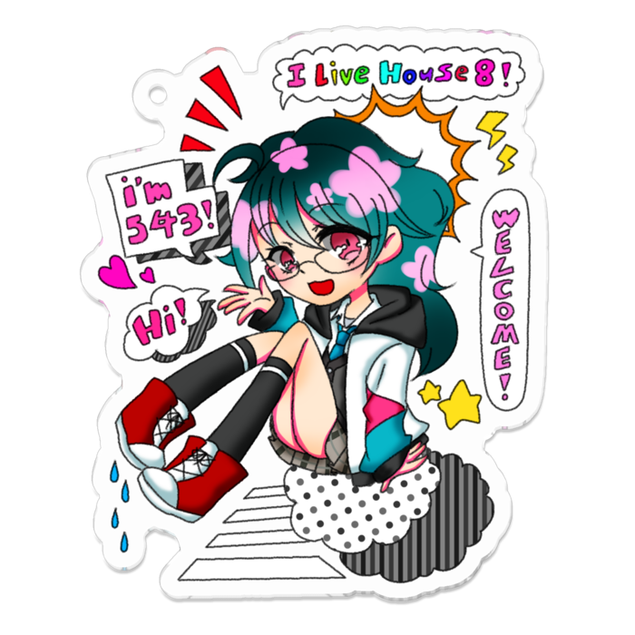 アクリルキーホルダー - 70 x 70 (mm)