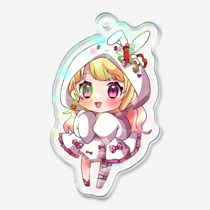 ホログラムアクリルキーホルダー - 50 × 50mm