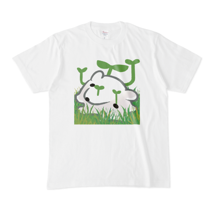 手遅れ_くまぷTシャツ - M - 白