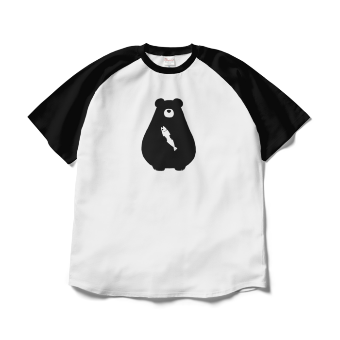 ラグランTシャツ - XL - ホワイト×ブラック