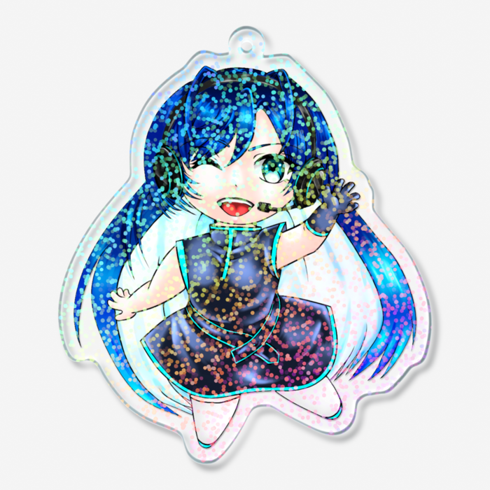 ホログラムアクリルキーホルダー - 70 × 70mm - AO