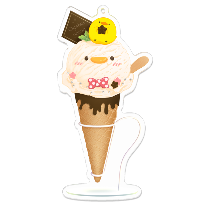 アイスクリームアクキー - 100 x 100 (mm)