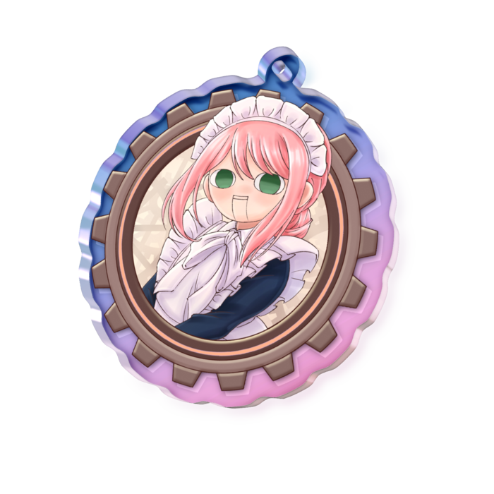 オーロラアクリルキーホルダー - 50 × 50mm