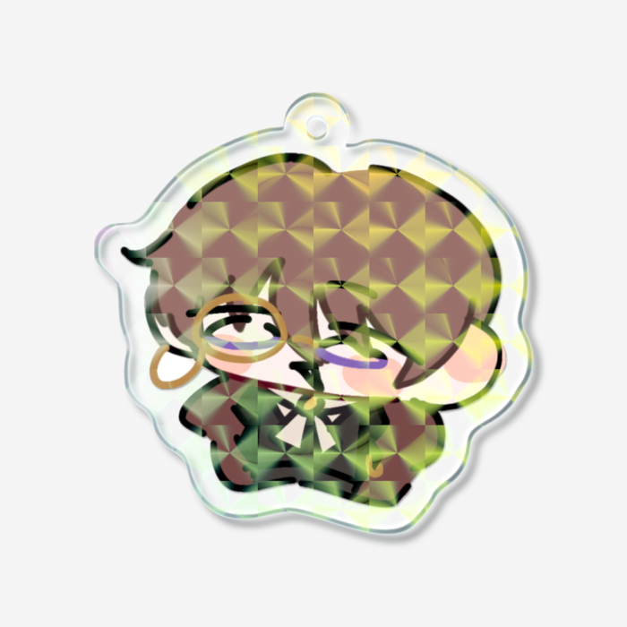 ホログラムアクリルキーホルダー - 50 × 50mm