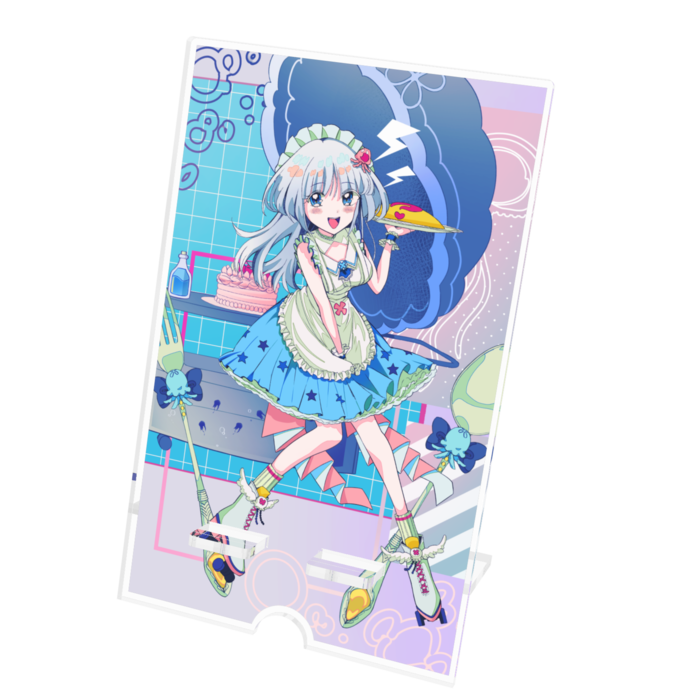 アクリルスマホスタンド - 100x160mm(ケーブル穴あり)