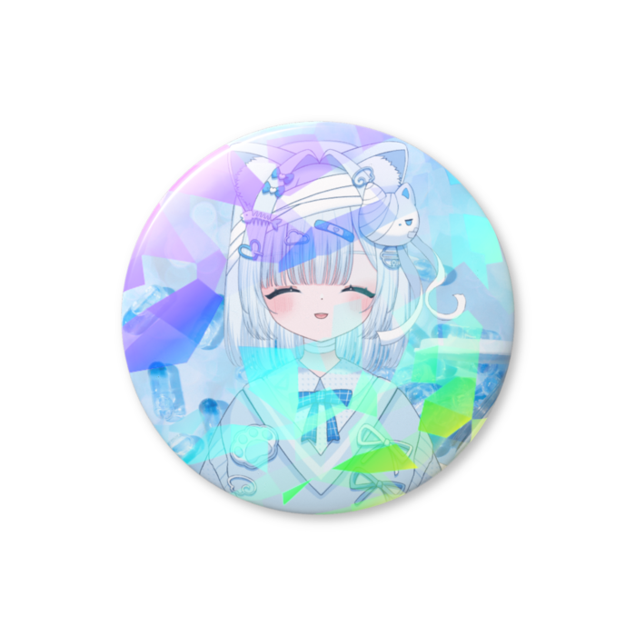 髪型ボブ・缶バッチ