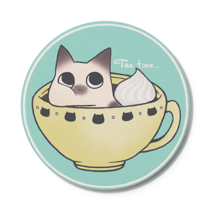 コースター - 円形 green