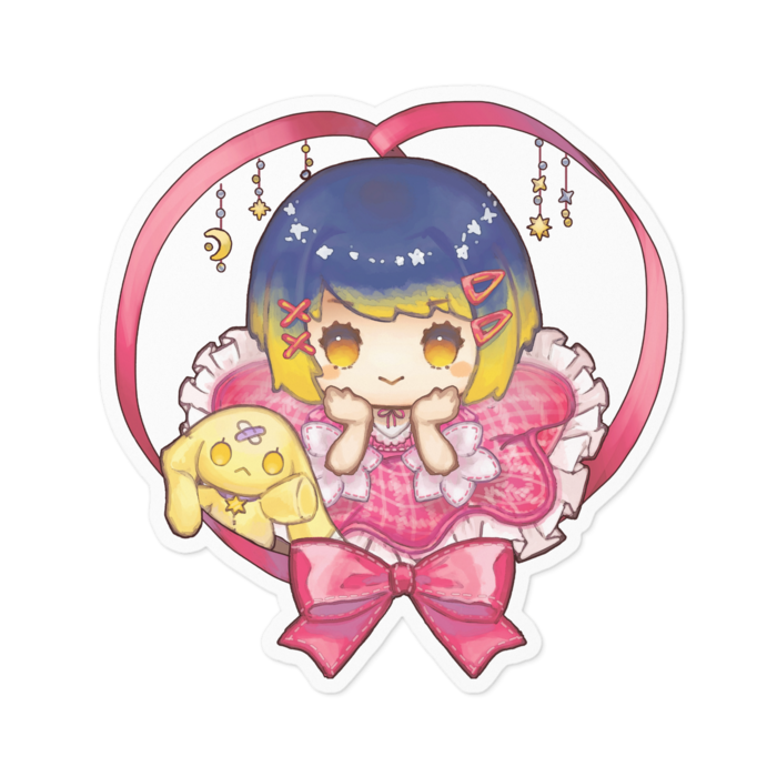 ステッカー白地印刷 - 100 x 100 (mm)