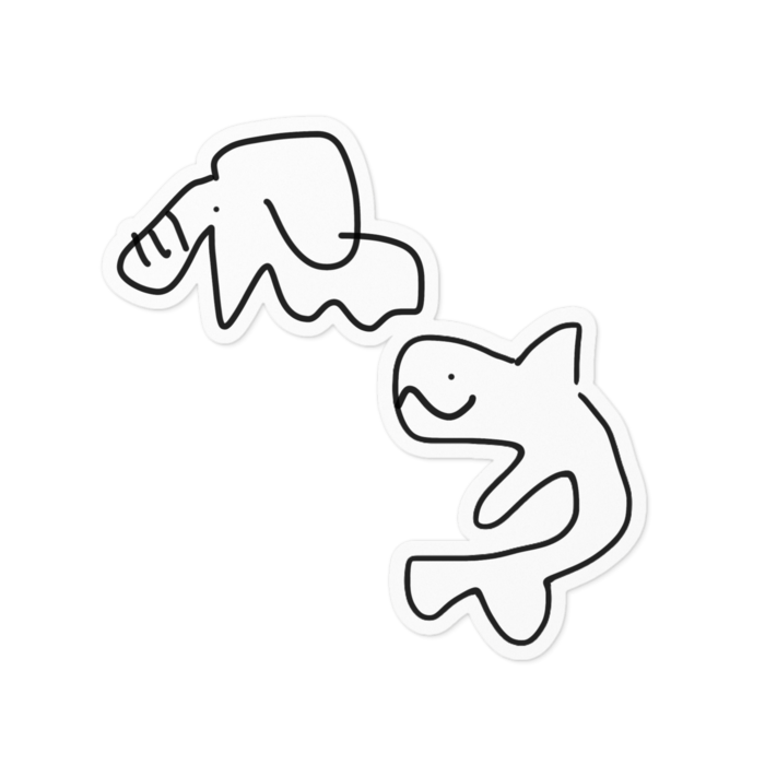 ステッカー - 100 x 100 (mm)