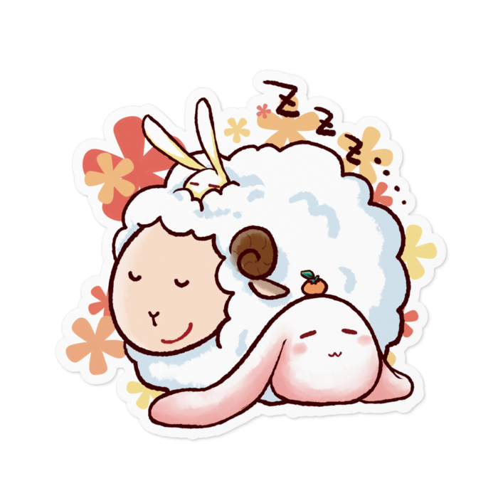 もちうさぎと羊