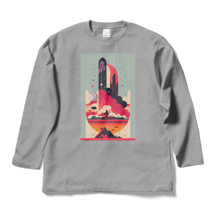 ロングスリーブTシャツ - L - 杢グレー