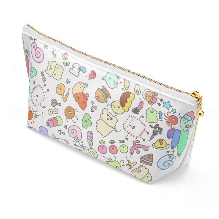 ポーチ - 長さ21.5cm / 高さ10cm - ホワイト