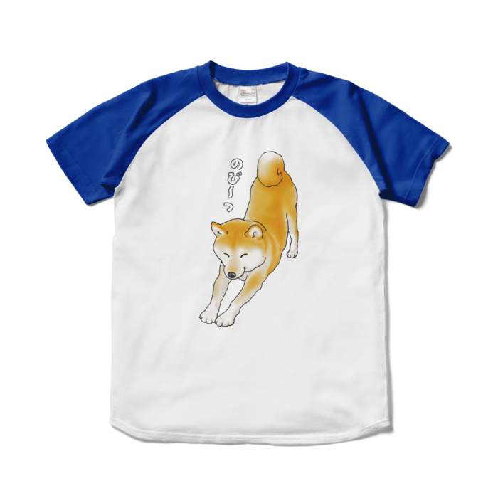 ラグランTシャツ - S - ホワイト×ロイヤルブルー / Size S, White & Royal Blue