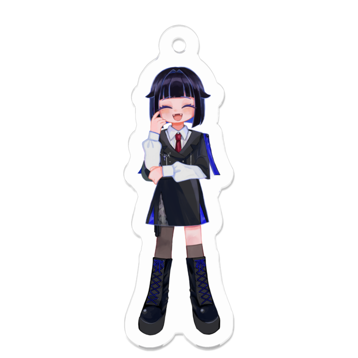 アクリルキーホルダー(笑顔) - 50 x 50 (mm)