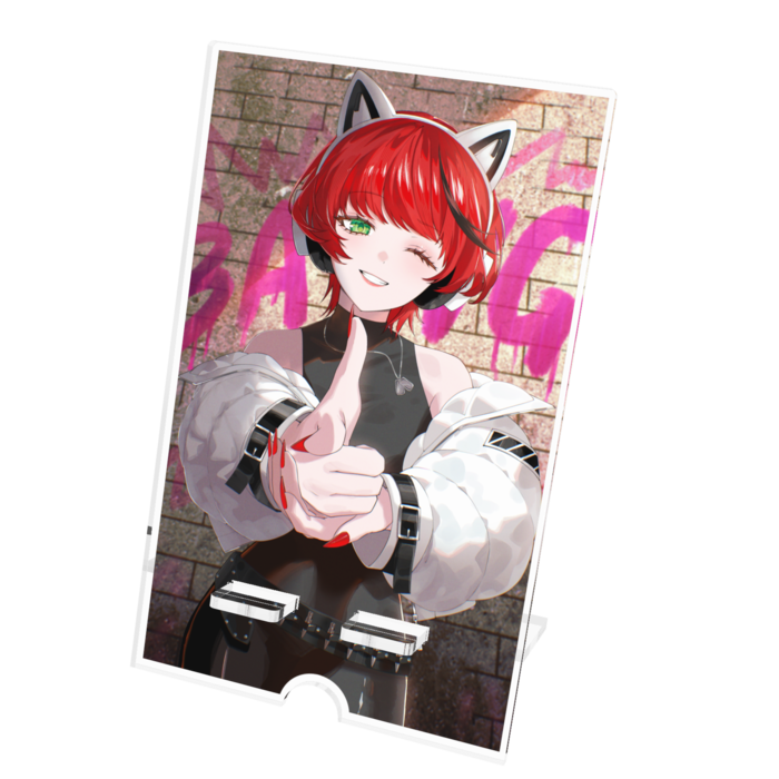 アクリルスマホスタンド - 100x160mm(ケーブル穴あり)