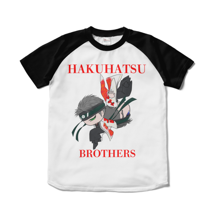 ラグランTシャツ - S - ホワイト×ブラック