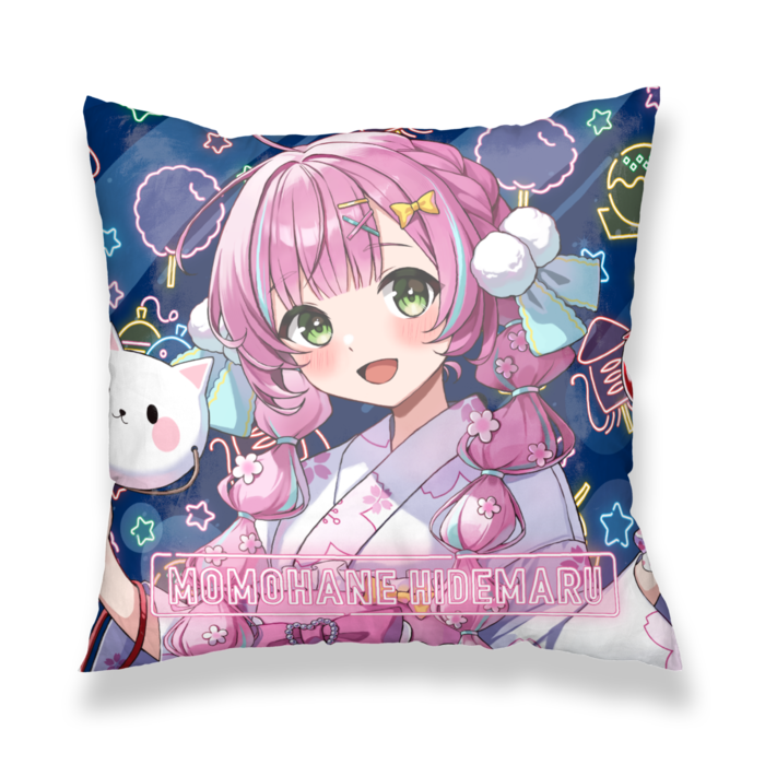 【V大祭】桃羽ひでまる クッションカバー - 450x450(mm)