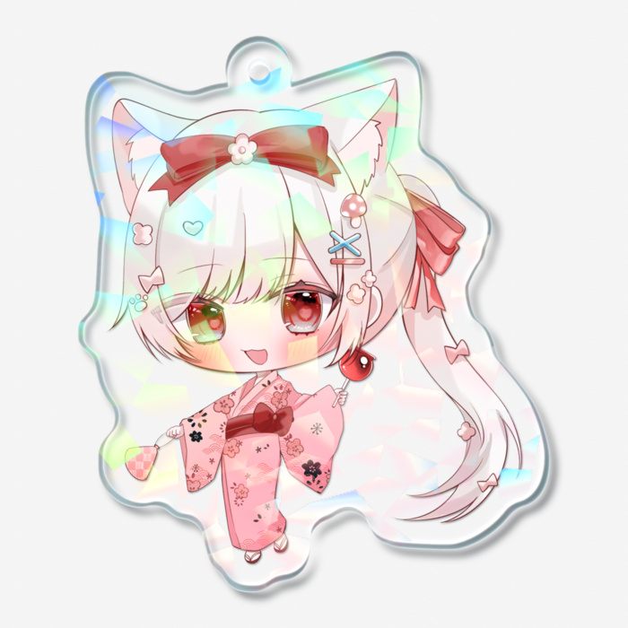ホログラムアクリルキーホルダー - 50 × 50mm