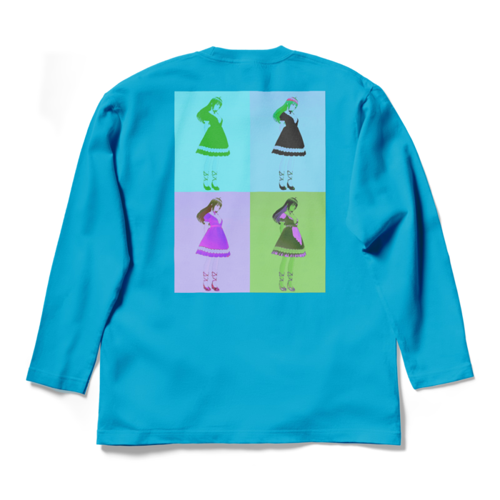 ロングスリーブTシャツ - L - ターコイズ②