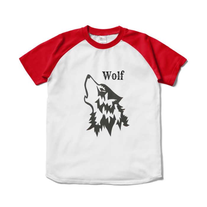 ラグランTシャツ - S - ホワイト×レッド