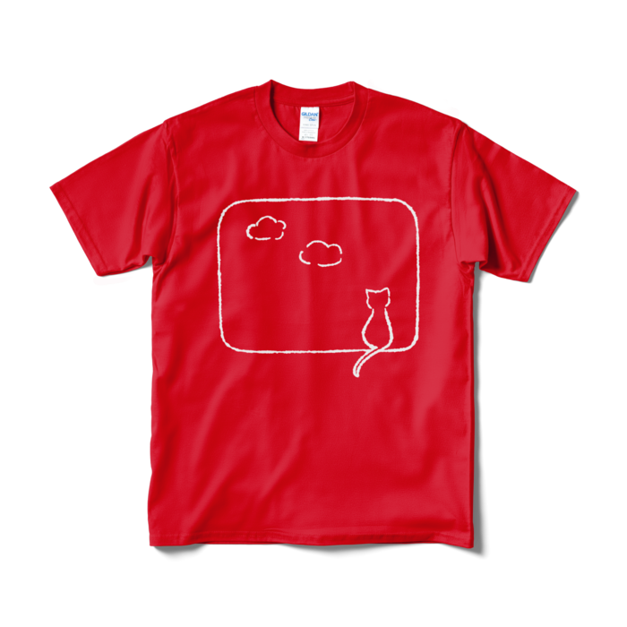 Tシャツ(白) - M - レッド