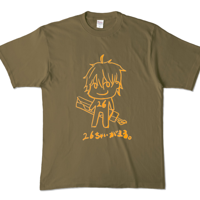 カラーTシャツ - XL - オリーブ (濃色)
