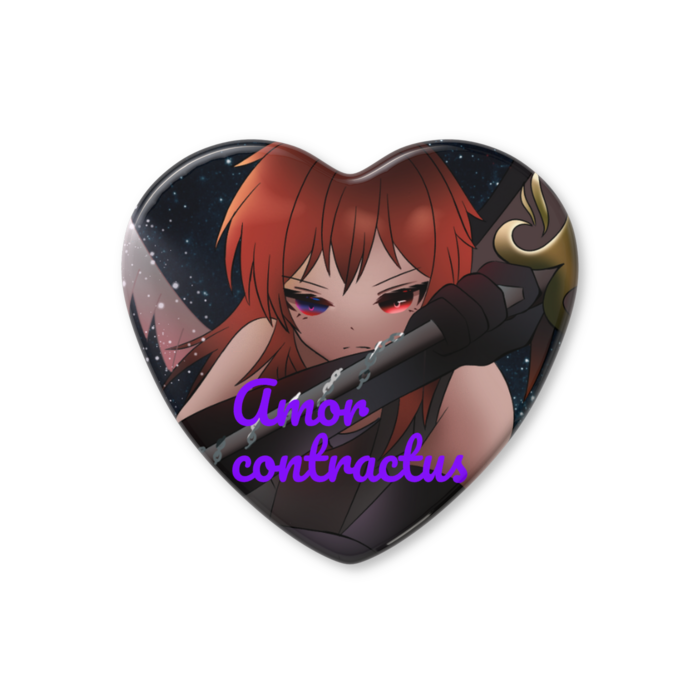 ハート缶バッジ - 57 × 52.5mm(2)