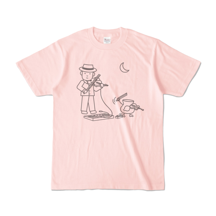 Tシャツ - S - ライトピンク (淡色)-キャラ大