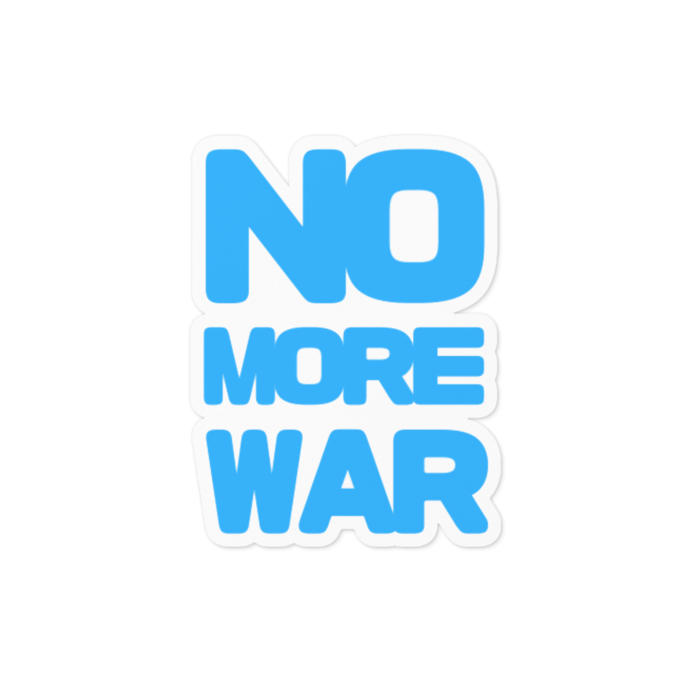 NO MORE WAR(青)ステッカー