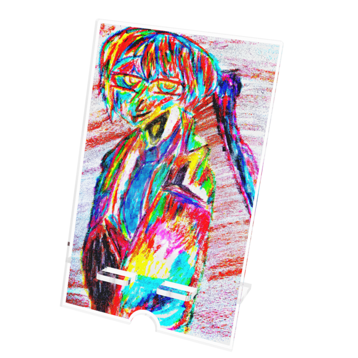 アクリルスマホスタンド - 100x160mm(ケーブル穴あり)