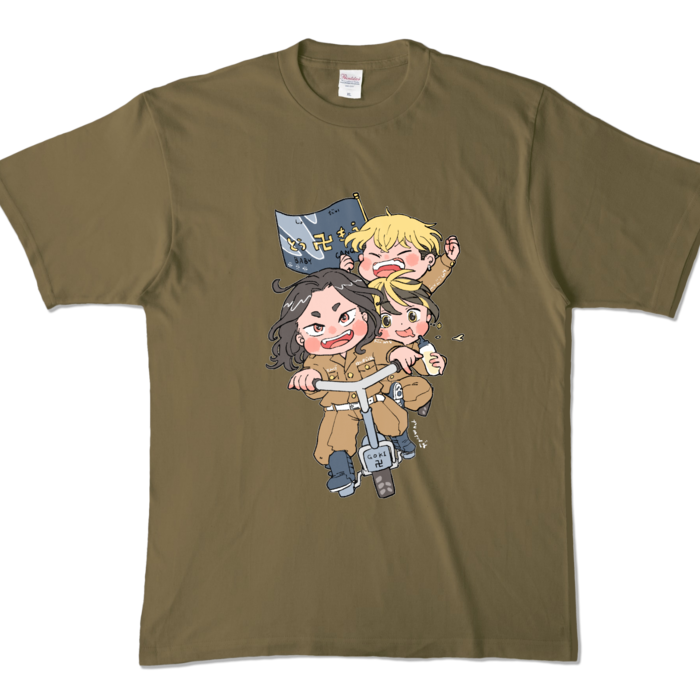 カラーTシャツ - XL - オリーブ (濃色)