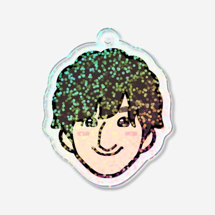 ホログラムアクリルキーホルダー - 50 × 50mm