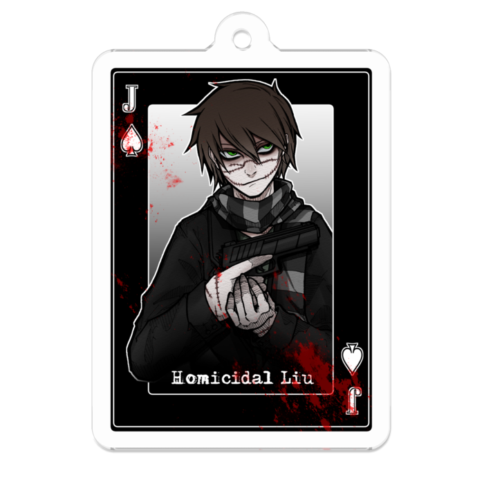 creepy cards : Liu - 50 x 50 (Blood)