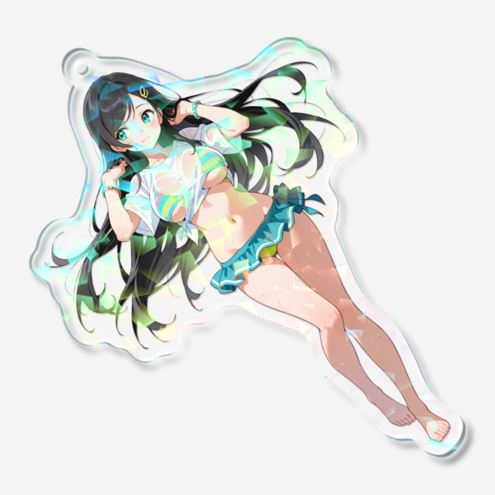 ホログラムアクリルキーホルダー - 70 × 70mm