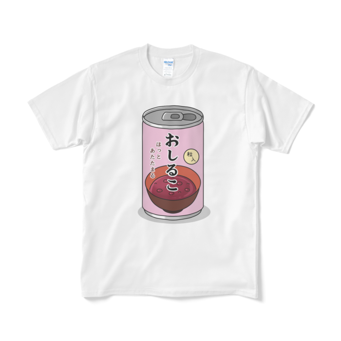 おしるこの缶Tシャツ（短納期） - M - ホワイト