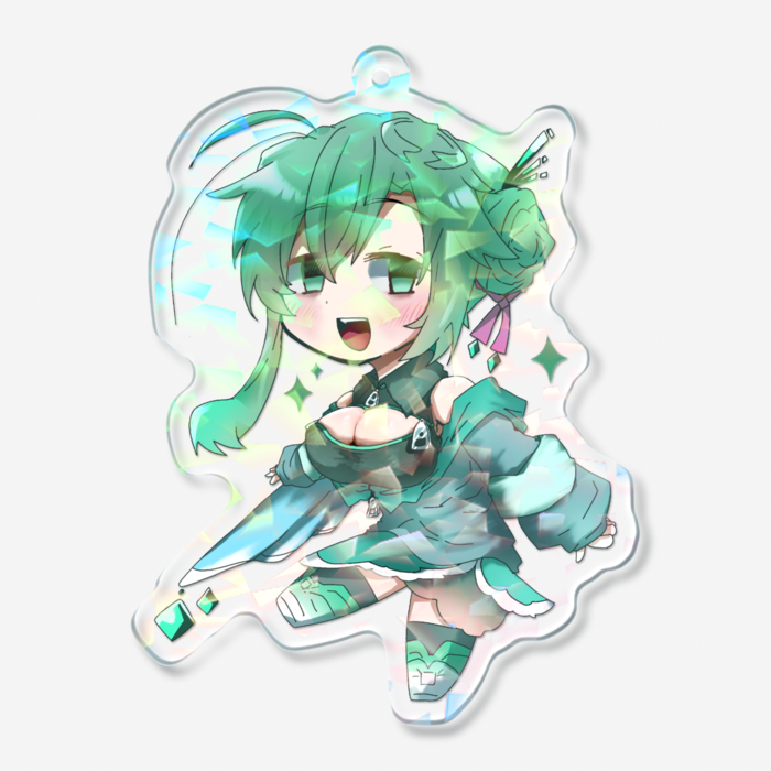 ホログラムアクリルキーホルダー - 70 × 70mm